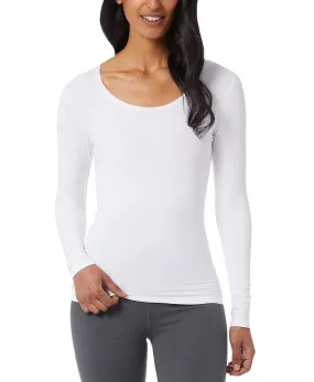 32 Degrees Women's Cozy Heat Scoop-Neck Top, White, XS