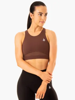 Amazon Mesh Sports Bra - Chocolate