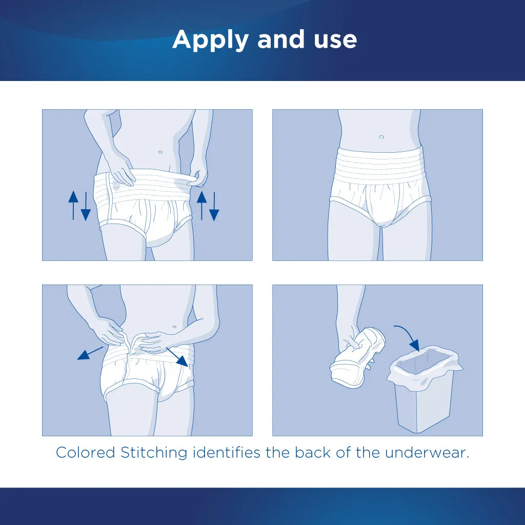 Attends Discreet Day/Night Extended Wear Underwear, Level 6 Absorbency