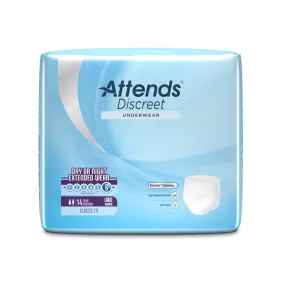 Attends Discreet Day/Night Extended Wear Underwear, Level 6 Absorbency