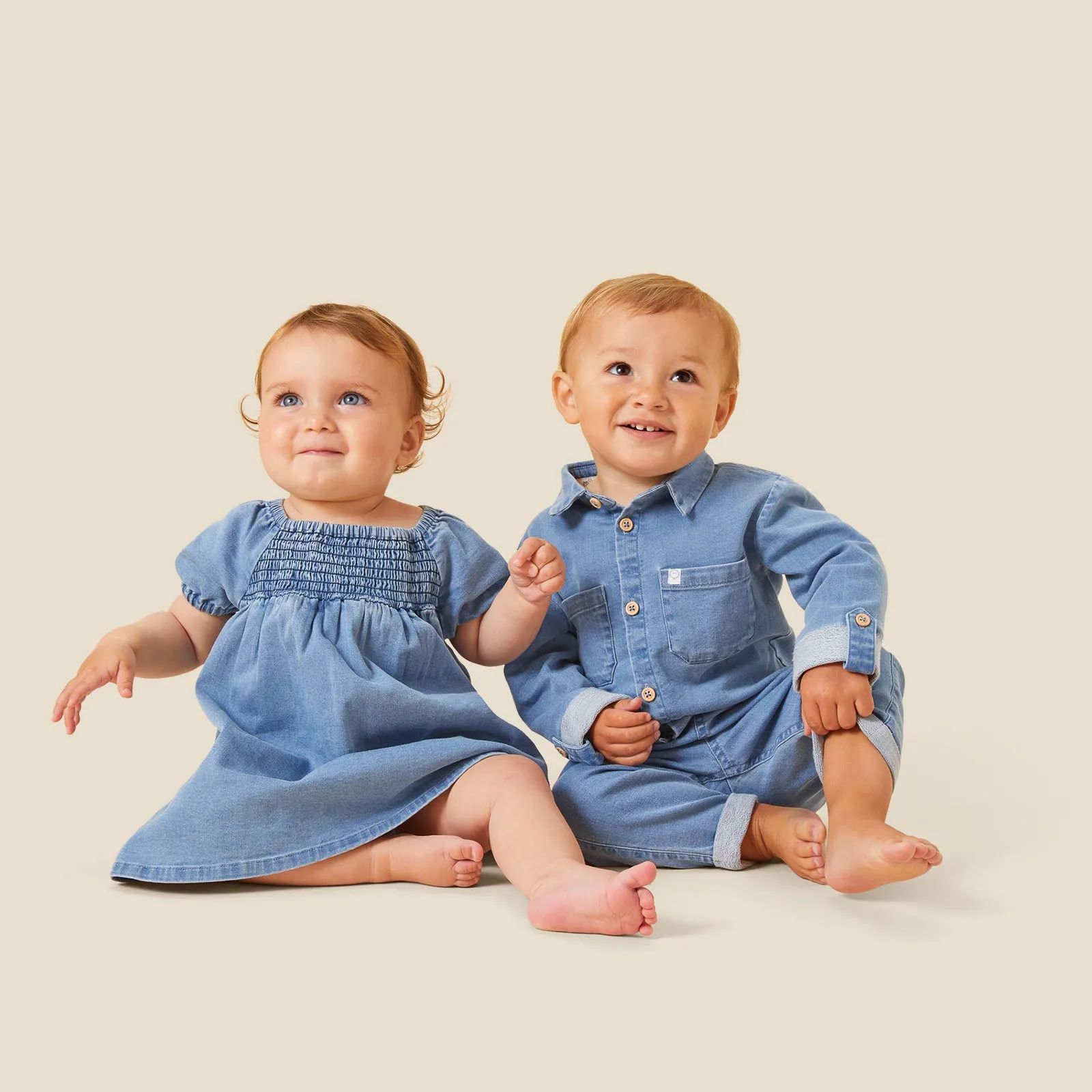 Baby Denim Smocked Dress