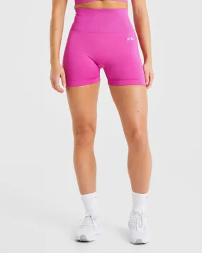 Empower Seamless High-Waisted Shorts - Vibrant Magenta for Ultimate Comfort and Style