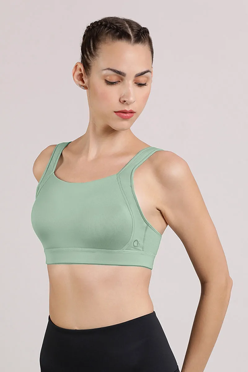 Energize Active High Impact Sports Bra - Granite Green