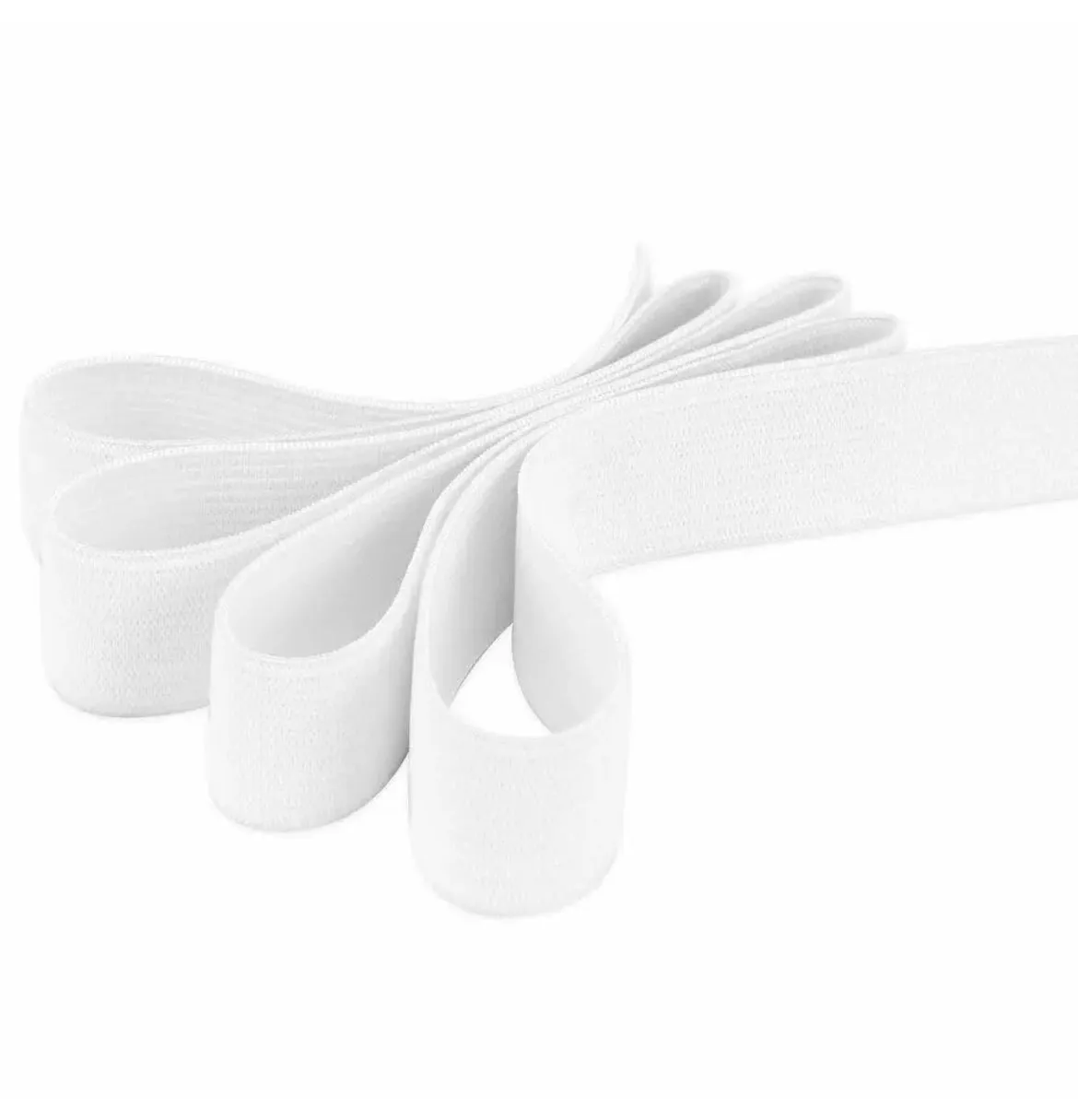 FS497_2 20mm White Flat Elastic Crafts