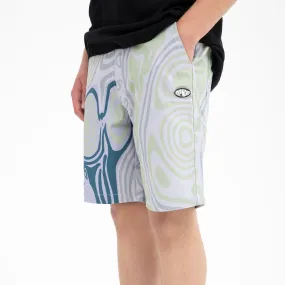 Hypnotic Twill Shorts (Grey/Lavender/Neon)