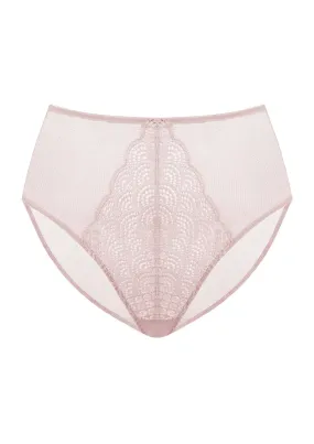 Mermaid High-Rise Light Pink Lace Brief Underwear