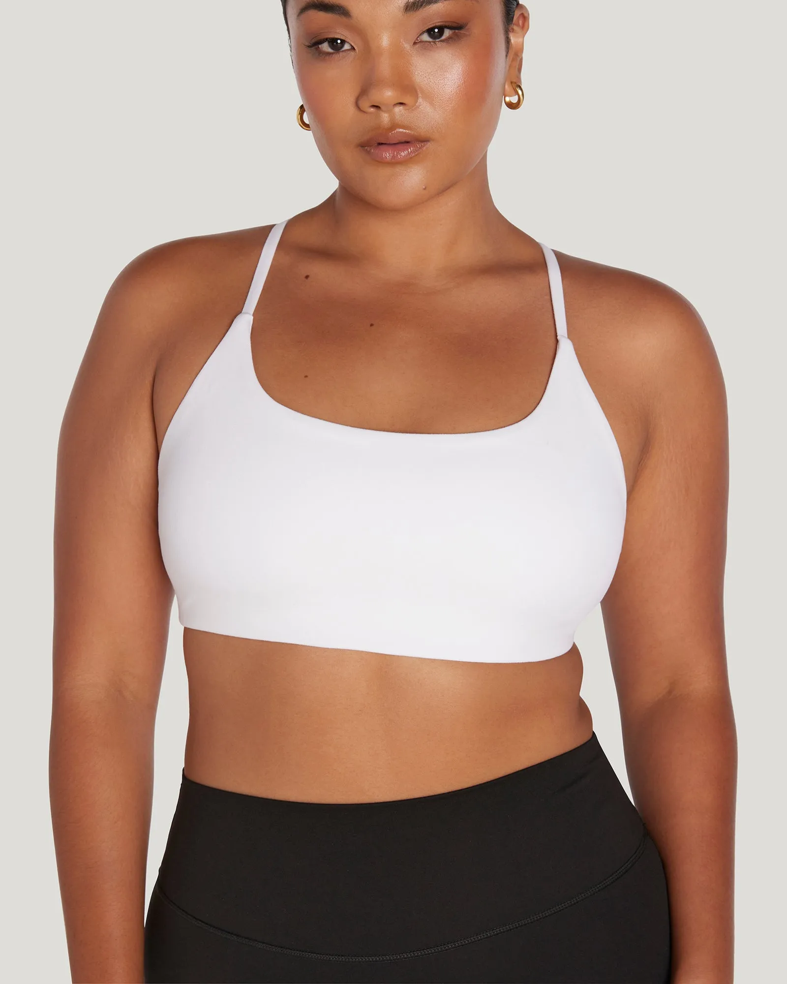 MOTION THIN STRAP BRA - WHITE