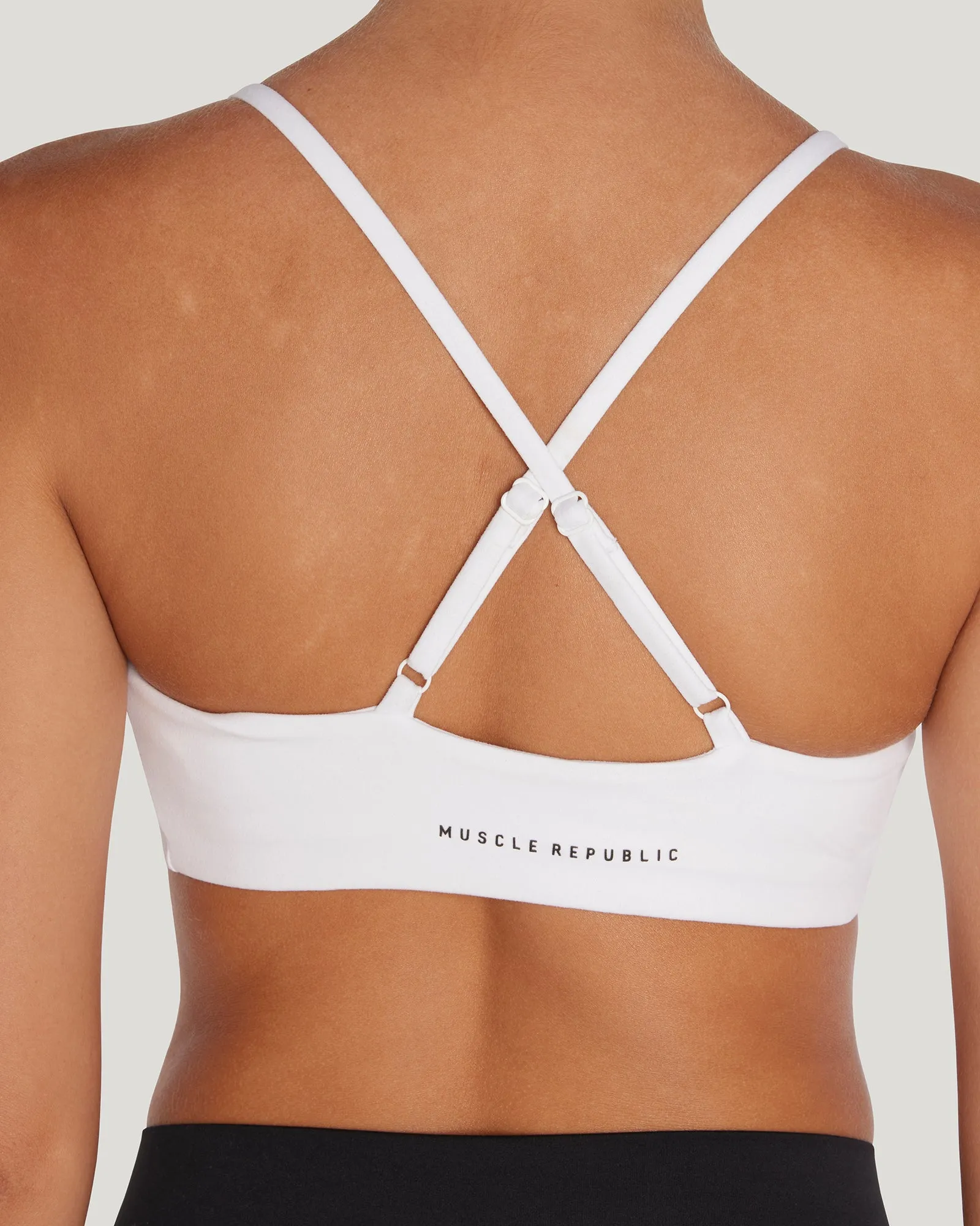 MOTION THIN STRAP BRA - WHITE