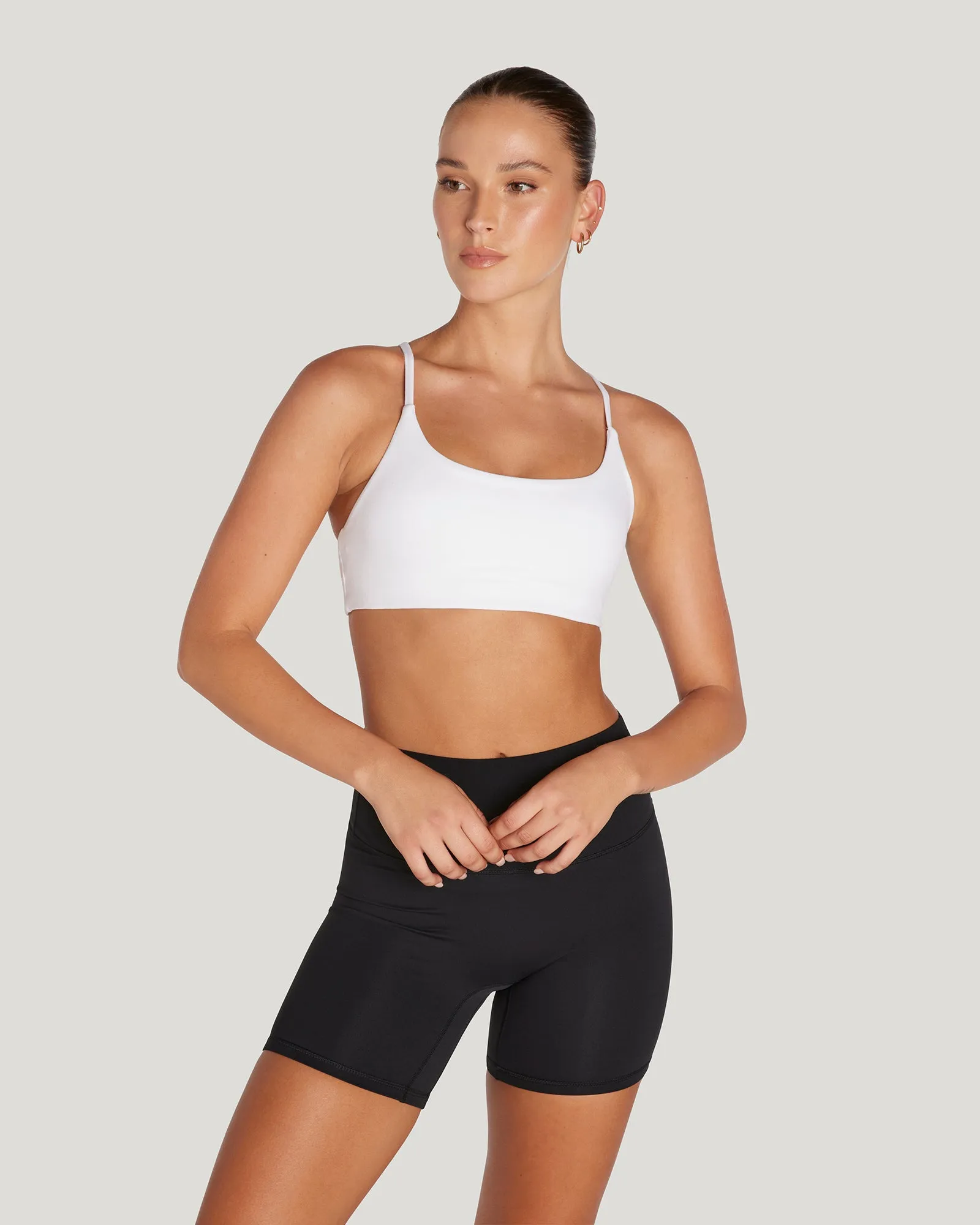 MOTION THIN STRAP BRA - WHITE