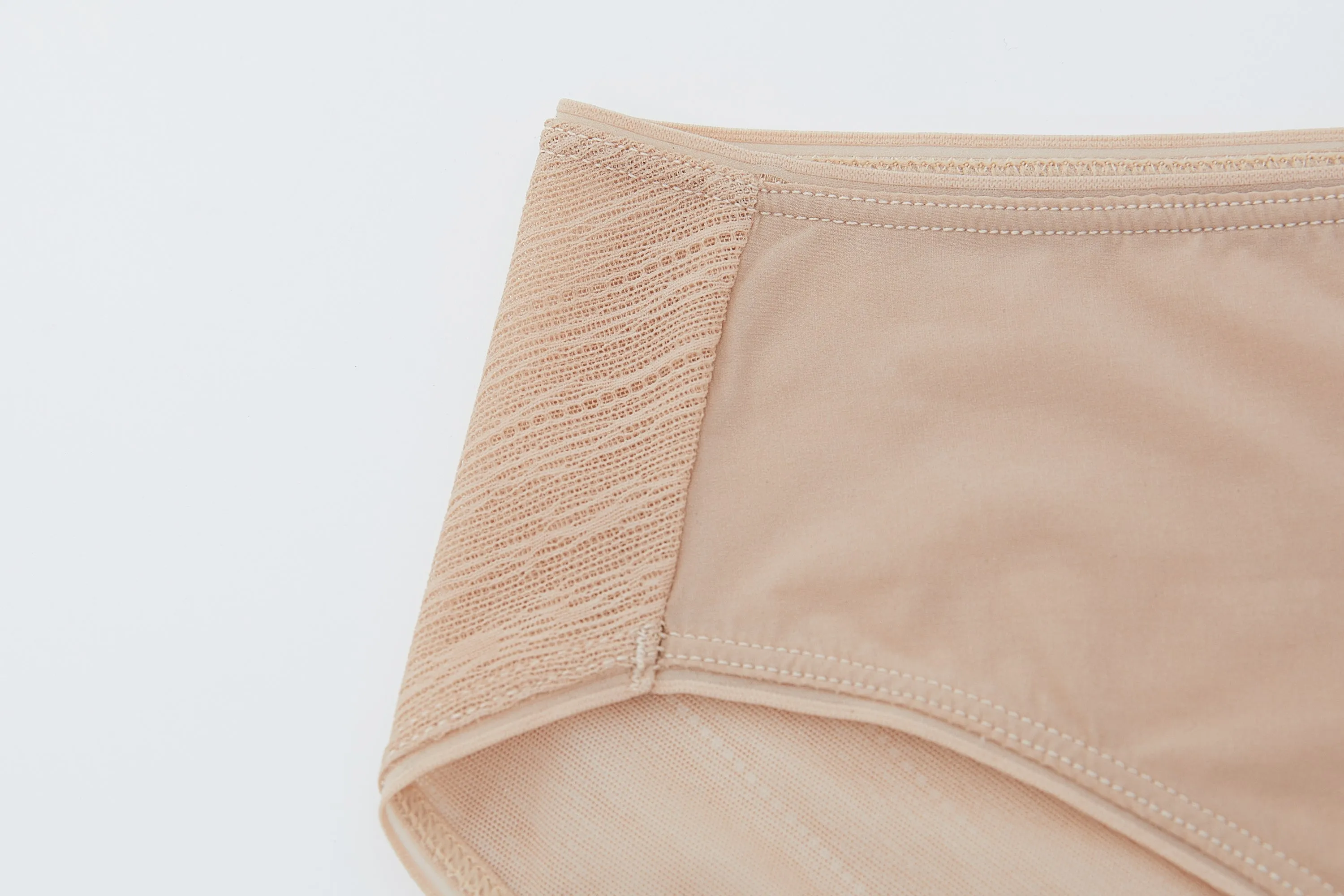 Nude Tulle Mid Waist Brief