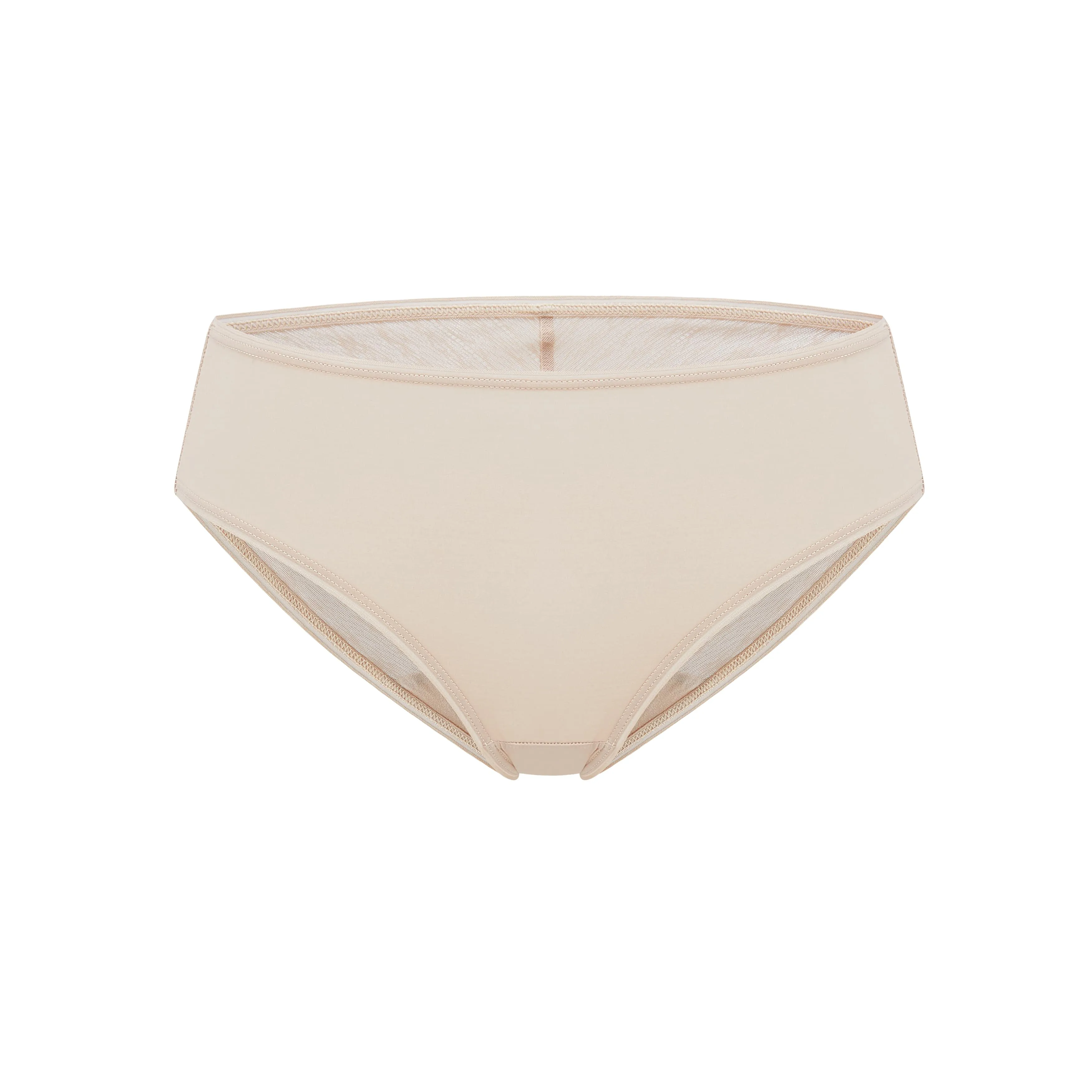 Nude Tulle Mid Waist Brief