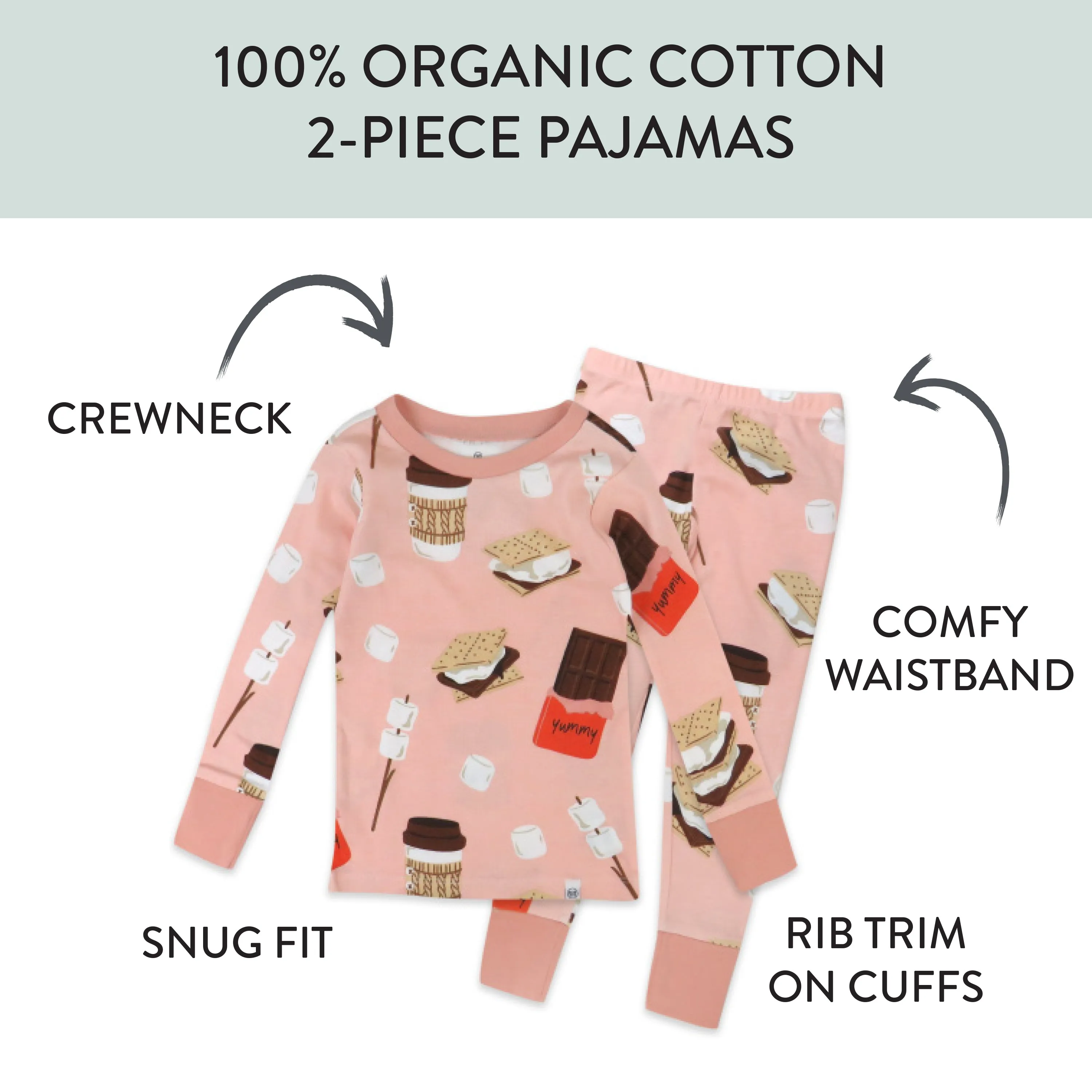 Organic Cotton Fun Foods Pajamas For Babies & Toddlers