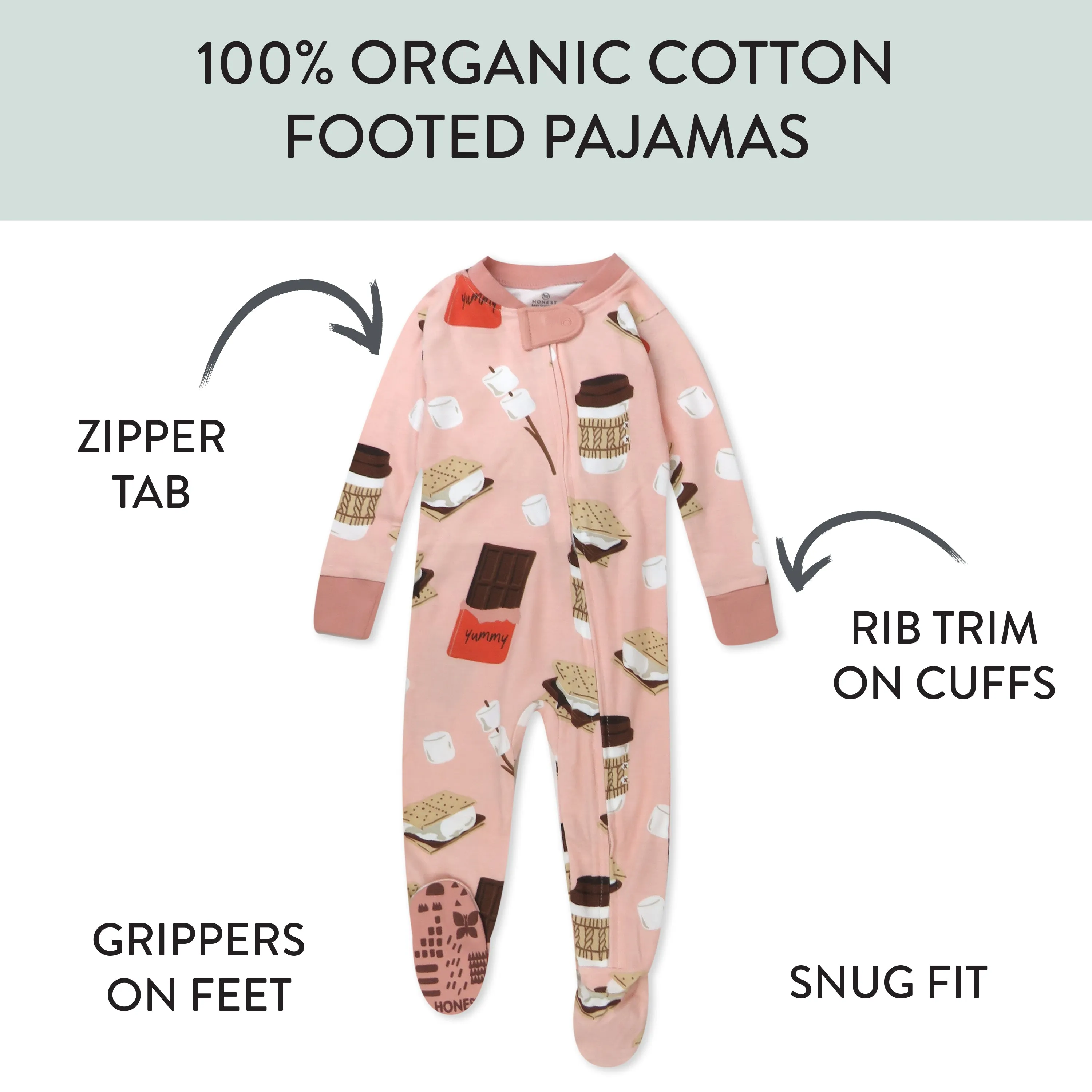 Organic Cotton Fun Foods Pajamas For Babies & Toddlers