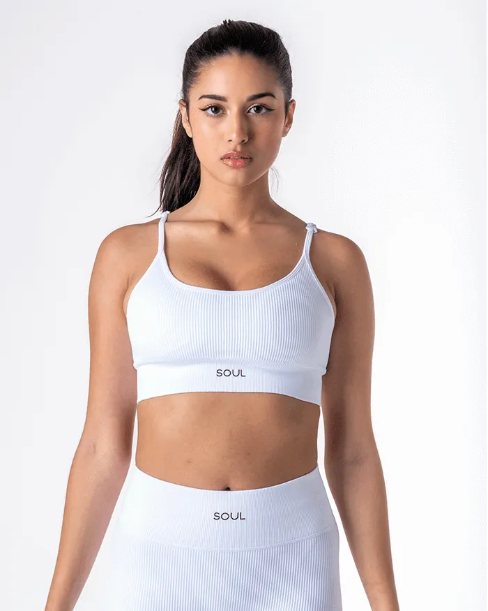 PRIME STATE STRAP SPORTS BRA - WHITE