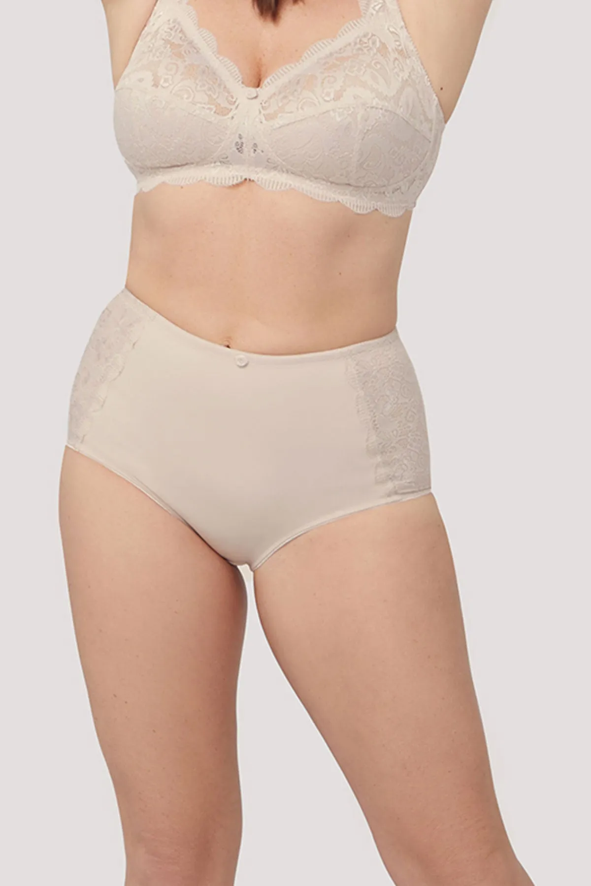 Ruby Lace Retro Shapewear Brief - No Returns