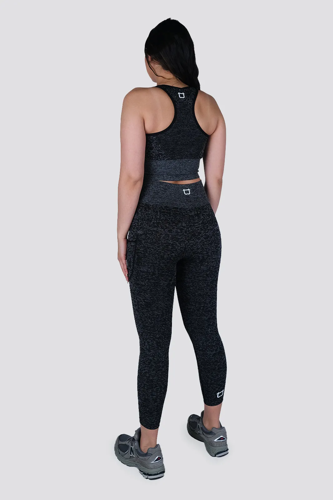 Seamless Leopard Highwaisted Leggings - Black