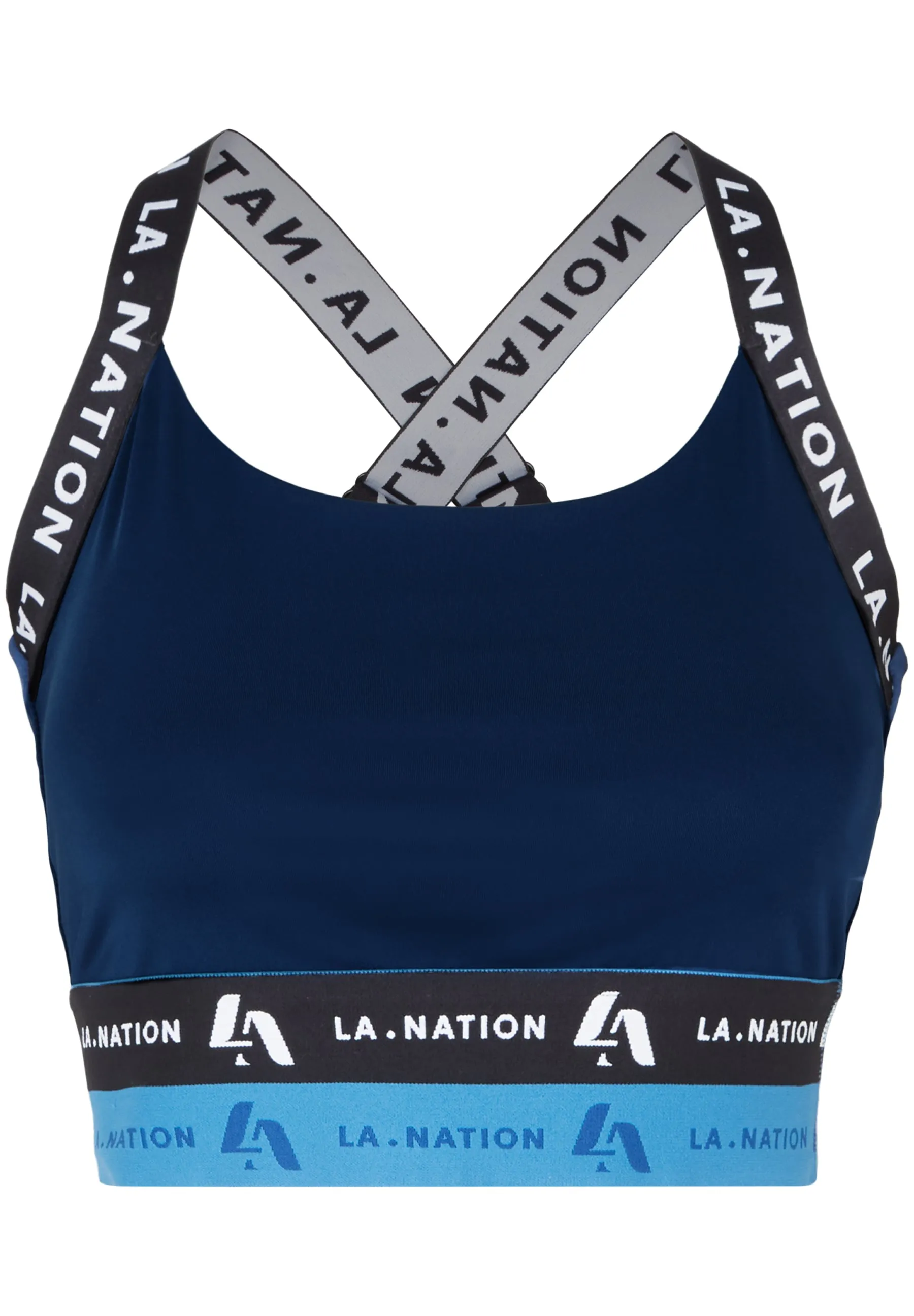 Sports Bra & Cycling Shorts Set-Dark Blue