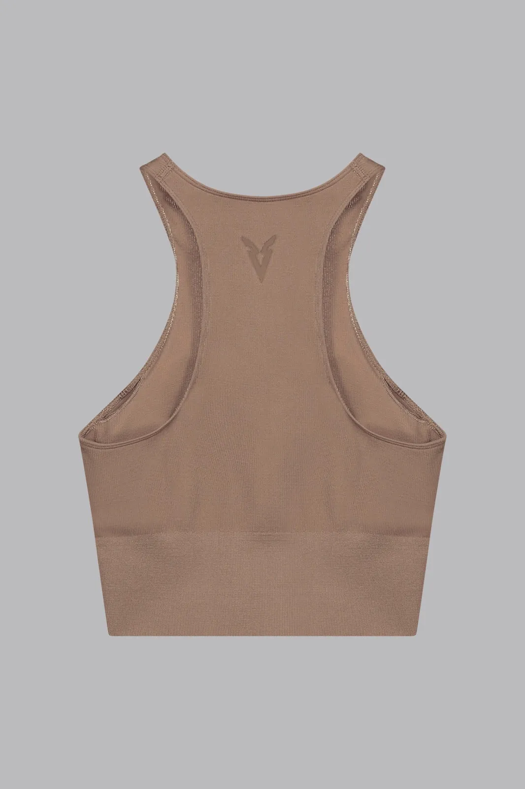 V_RYB SEAMLESS ULTRA LONG SPORTS BRA - Tan