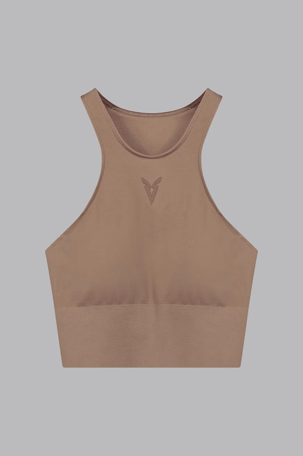 V_RYB SEAMLESS ULTRA LONG SPORTS BRA - Tan