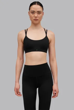 V_SCULPT® STRAPPY SPORTS BRA - Black